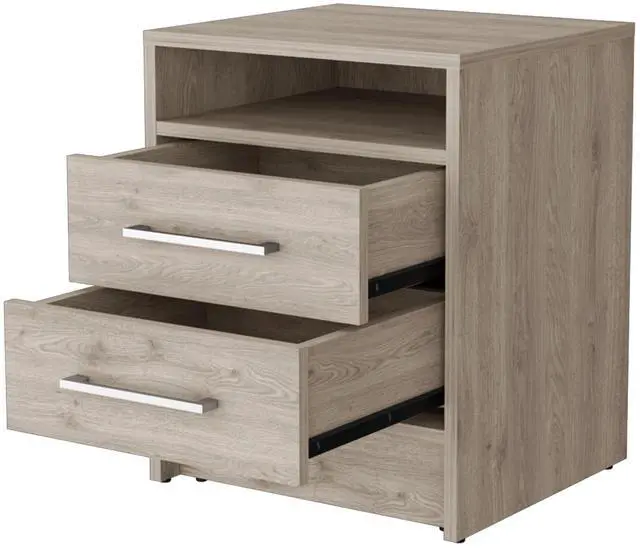 Alt view image 5 of 7 - Philadelphia Nightstand, Two Drawers, Concealed Shelf