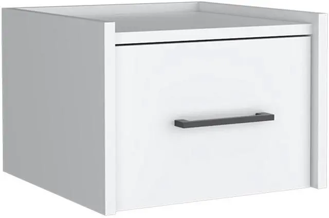 Alt view image 6 of 7 - Floating Nightstand, Space-Saving Design with Handy Drawer and Surface, White