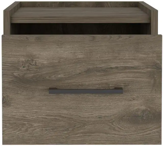 Alt view image 4 of 7 - Floating Nightstand, Space-Saving Design with Handy Drawer and Surface, Dark Brown