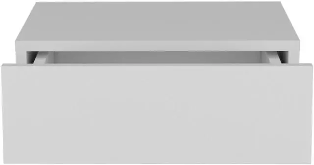 Alt view image 4 of 7 - Floating Nightstand 5"H, Modern Wall-Mounted Bedside Shelf with Drawer, White