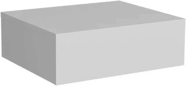 Alt view image 2 of 7 - Floating Nightstand 5"H, Modern Wall-Mounted Bedside Shelf with Drawer, White