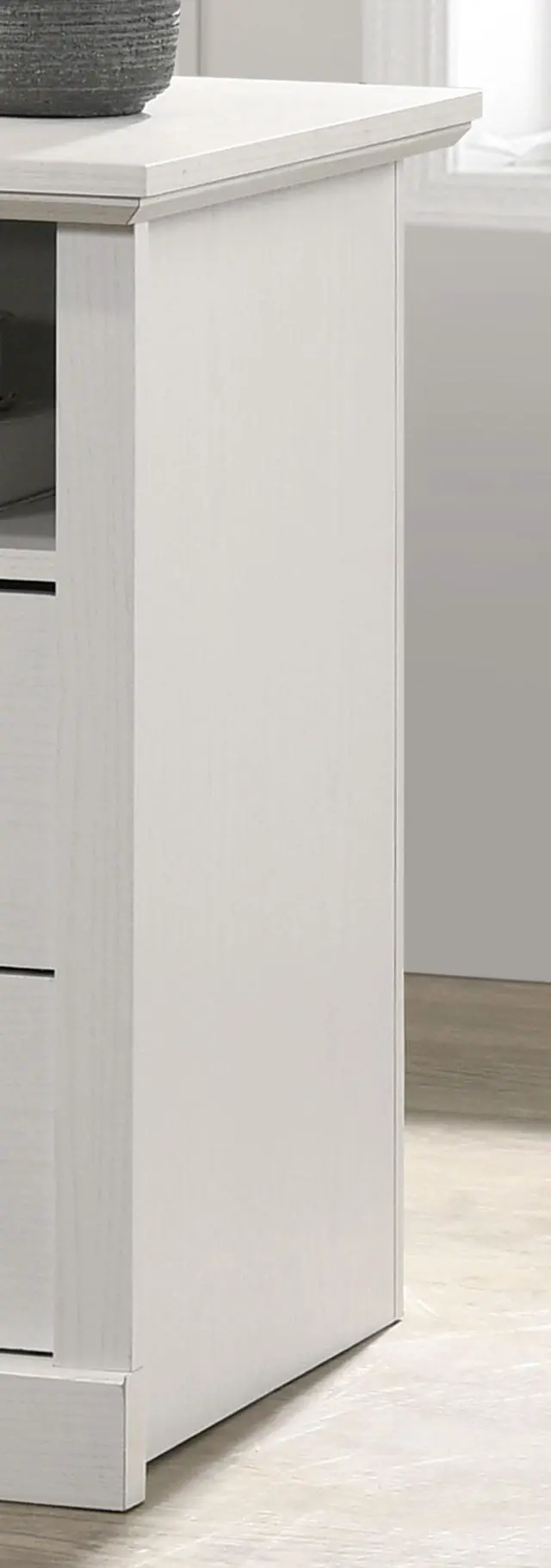 Alt view image 3 of 7 - Elara 22"W White 2-Drawer Nightstand Bedside Table with USB charging  Ports
