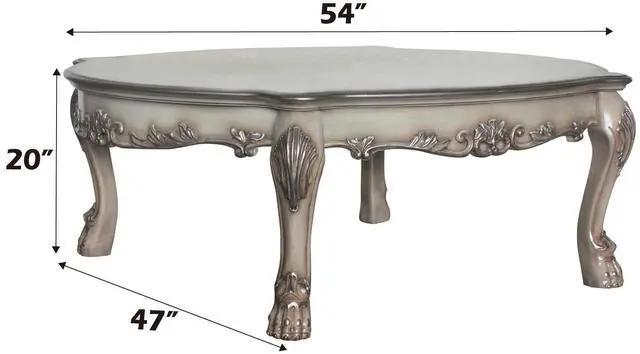 Alt view image 2 of 6 - Dresden Vintage Bone White Finish Coffee Table