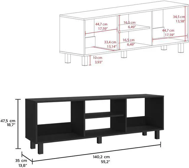 Alt view image 4 of 7 - Eclipse Living Room Duo Set with TV Stand And Coffee Table with Steel Accents