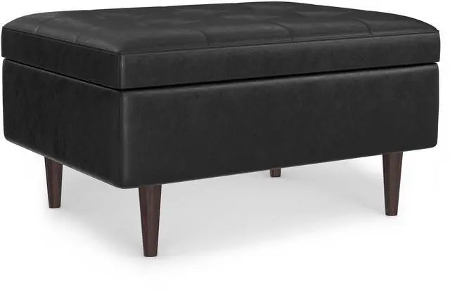 Alt view image 4 of 5 - Shay Mid Century Small Coffee Table Storage Ottoman