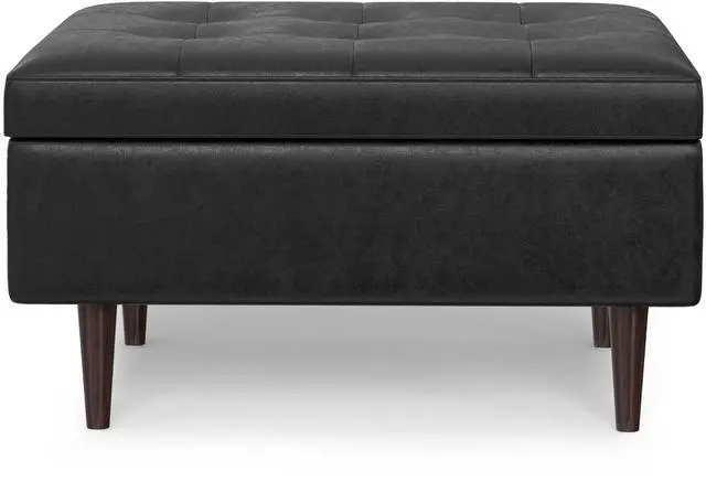 Alt view image 5 of 5 - Shay Mid Century Small Coffee Table Storage Ottoman