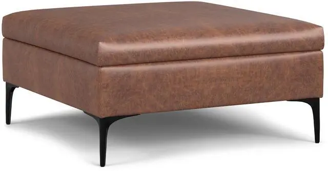 Alt view image 2 of 5 - Rebecca Coffee Table Storage Ottoman with Lift Up Lid