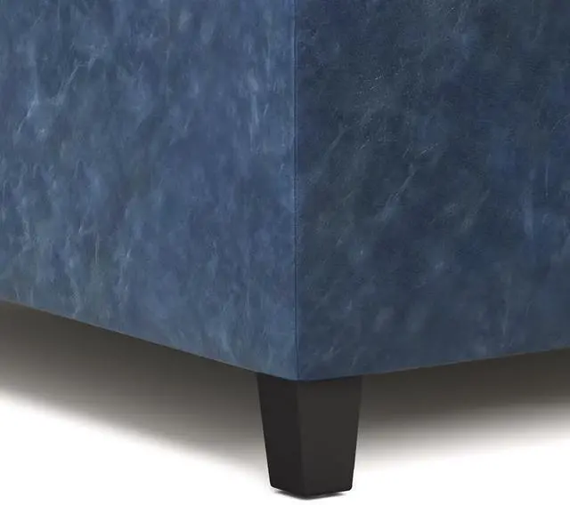 Alt view image 5 of 7 - Harrison - Coffee Table Storage Ottoman - Denim Blue