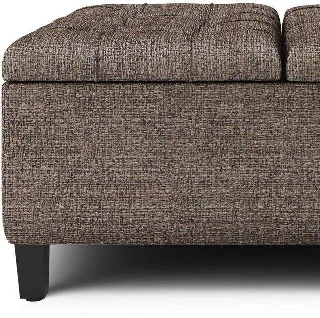 Alt view image 4 of 7 - Harrison - Coffee Table Storage Ottoman - Mink Brown