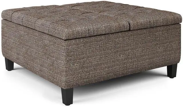 Main image of Harrison - Coffee Table Storage Ottoman - Mink Brown