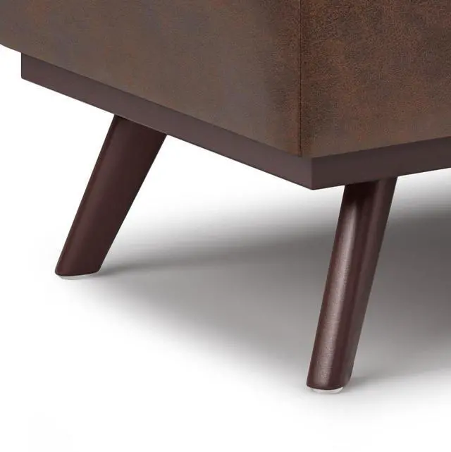 Alt view image 4 of 7 - Owen - Lift Top Large Coffee Table Storage Ottoman - Distressed Chestnut Brown