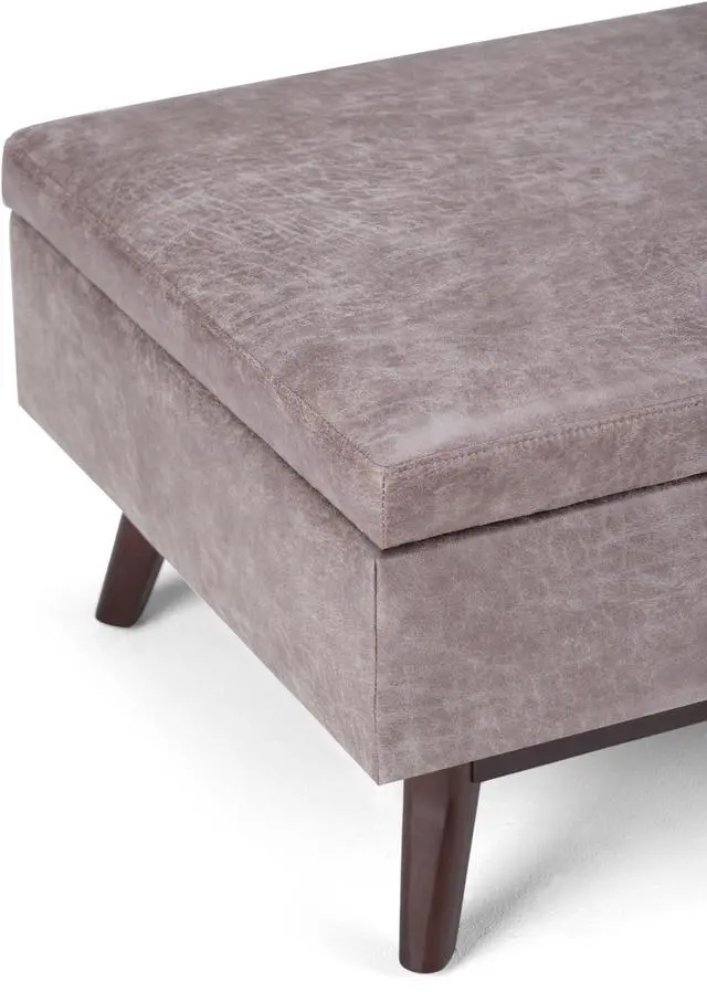 Alt view image 3 of 7 - Owen - Coffee Table Storage Ottoman - Distressed Grey Taupe