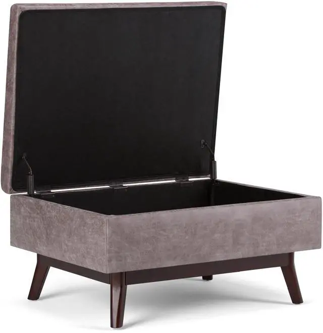 Alt view image 7 of 7 - Owen - Coffee Table Storage Ottoman - Distressed Grey Taupe