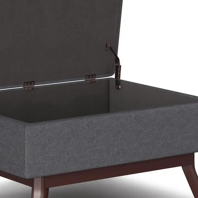 Alt view image 3 of 7 - Owen - Coffee Table Storage Ottoman - Slate Grey