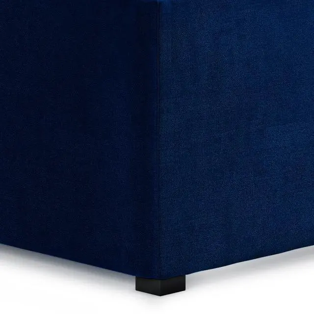 Alt view image 5 of 7 - Avalon - Square Coffee Table Storage Ottoman - Blue