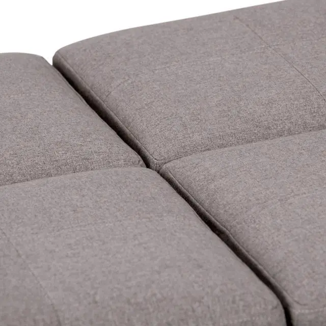 Alt view image 2 of 7 - Avalon - Square Coffee Table Storage Ottoman - Cloud Grey