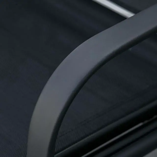 Alt view image 7 of 7 - Outsunny Outdoor Glider Chairs with Coffee Table, Patio 2-Seat Rocking Chair Swing with Breathable Sling for Backyard, Garden and Porch, Black