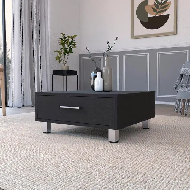 Main image of Myers Coffee Table, Four Legs, One Drawer