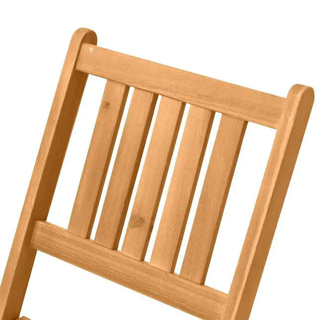 Alt view image 7 of 7 - Outsunny 3-Piece Acacia Wood Bistro Set, Folding Patio Furniture with 2 Folding Chairs and Round Coffee Table, Teak, Slatted Finish, for Backyard, Balcony, Deck, Natural