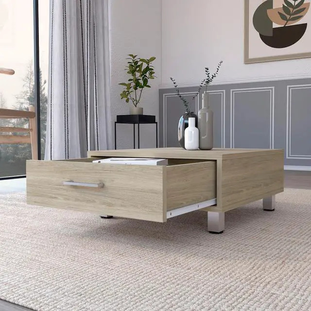 Alt view image 5 of 5 - Myers Coffee Table, Four Legs, One Drawer