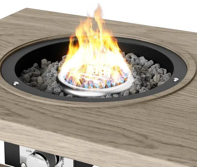 Alt view image 5 of 7 - 3-in-1 Coffee Table with Ice Bucket and Fire Pit  - Beige