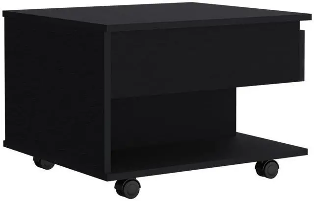 Alt view image 7 of 7 - Lift Top Coffee Table Mercuri, Casters, Black Wengue Finish