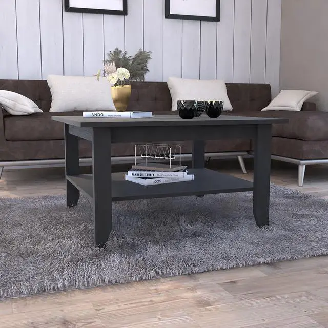 Main image of Coffee Table San Jose, One Shelf, Black Wengue Finish
