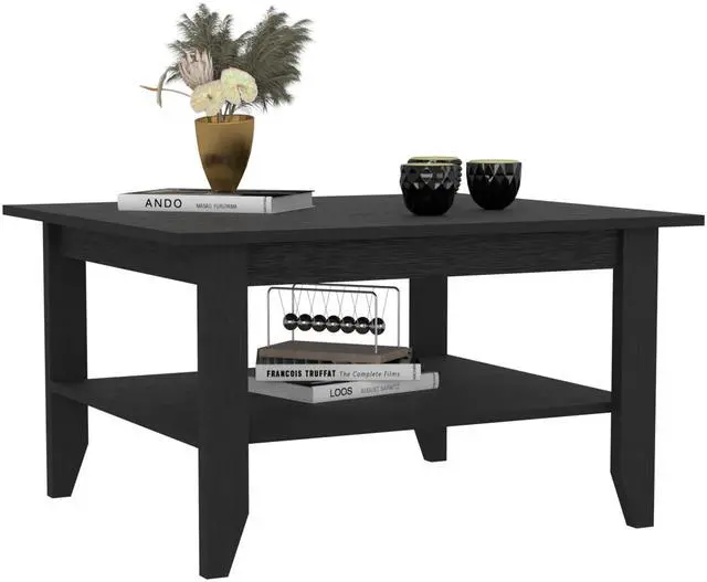 Alt view image 3 of 7 - Coffee Table San Jose, One Shelf, Black Wengue Finish