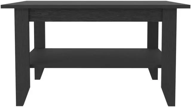 Alt view image 7 of 7 - Coffee Table San Jose, One Shelf, Black Wengue Finish
