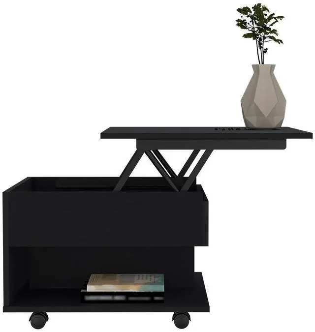 Alt view image 2 of 7 - Lift Top Coffee Table Mercuri, Casters, Black Wengue Finish