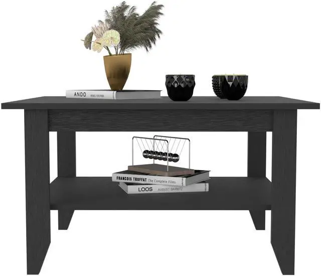 Alt view image 4 of 7 - Coffee Table San Jose, One Shelf, Black Wengue Finish