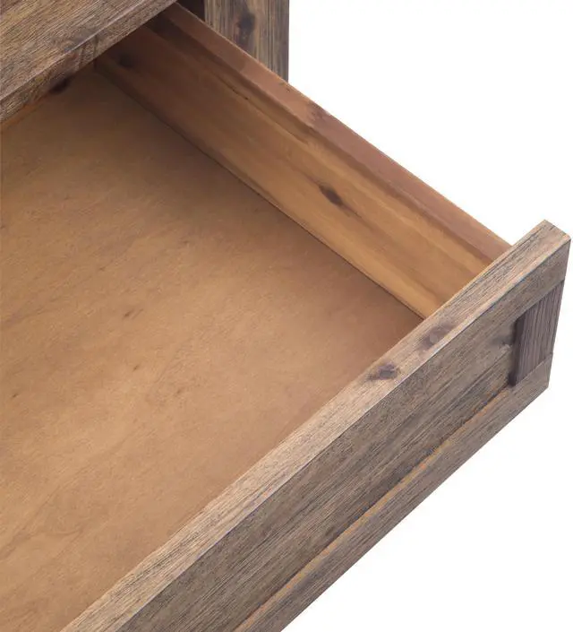 Alt view image 2 of 6 - Monroe - Square Coffee Table - Rustic Natural Aged Brown