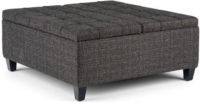Main image of Harrison - Coffee Table Storage Ottoman - Ebony