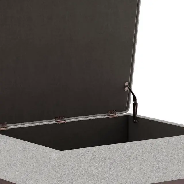 Alt view image 3 of 7 - Owen - Coffee Table Storage Ottoman - Cloud Grey