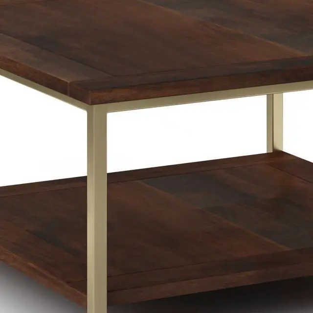 Alt view image 5 of 7 - Skyler - Square Coffee Table - Dark Brown / Gold