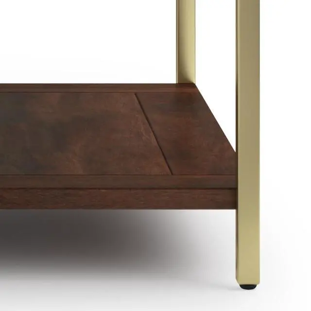 Alt view image 6 of 7 - Skyler - Square Coffee Table - Dark Brown / Gold