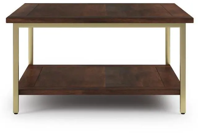 Alt view image 7 of 7 - Skyler - Square Coffee Table - Dark Brown / Gold