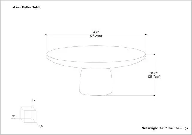 Alt view image 5 of 7 - Alexa Cast Aluminum Coffee Table