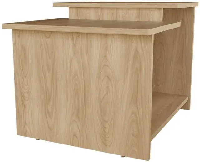 Alt view image 6 of 7 - FM FURNITURE Naco Coffee Table with Open Storage, Melamine Finish, Natural Oak