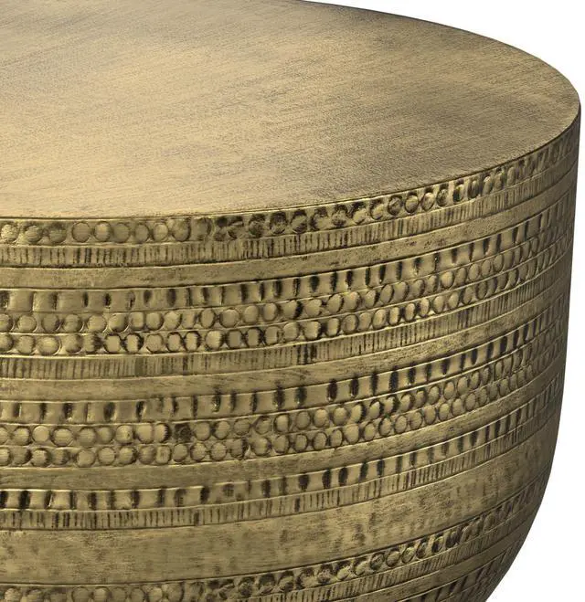 Alt view image 2 of 6 - Johnsen Metal Coffee Table in Antique Gold