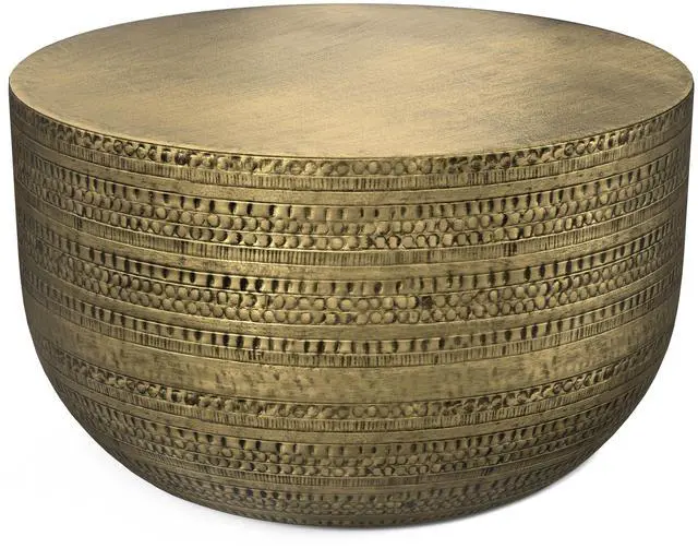 Main image of Johnsen Metal Coffee Table in Antique Gold