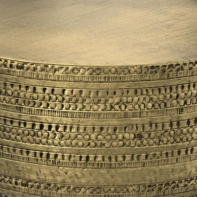 Alt view image 5 of 6 - Johnsen Metal Coffee Table in Antique Gold