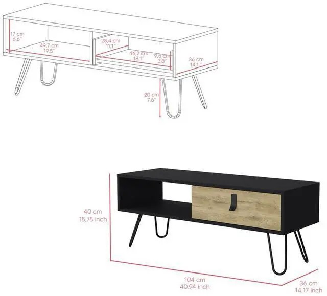 Alt view image 7 of 7 - Coffee Table Magness, Living Room, Black / Macadamia
