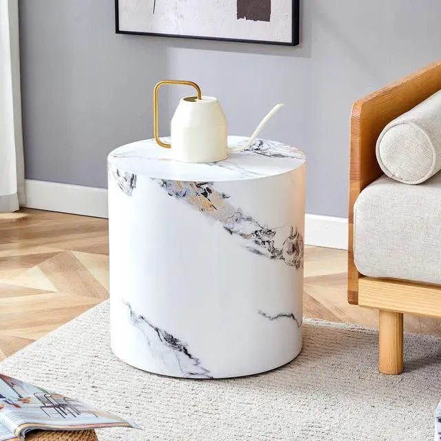 Main image of The cylindrical table with its patterned design can be easily integrated into a variety of interior styles, from coffee tables to small dining tables, or makeshift writing desks.W1151P200297