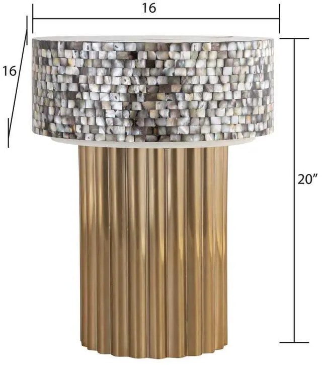 Alt view image 3 of 5 - ET 1207-16 End Table  Finished With Mother Of Pearl Top