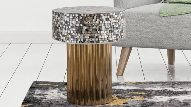 Alt view image 5 of 5 - ET 1207-16 End Table  Finished With Mother Of Pearl Top