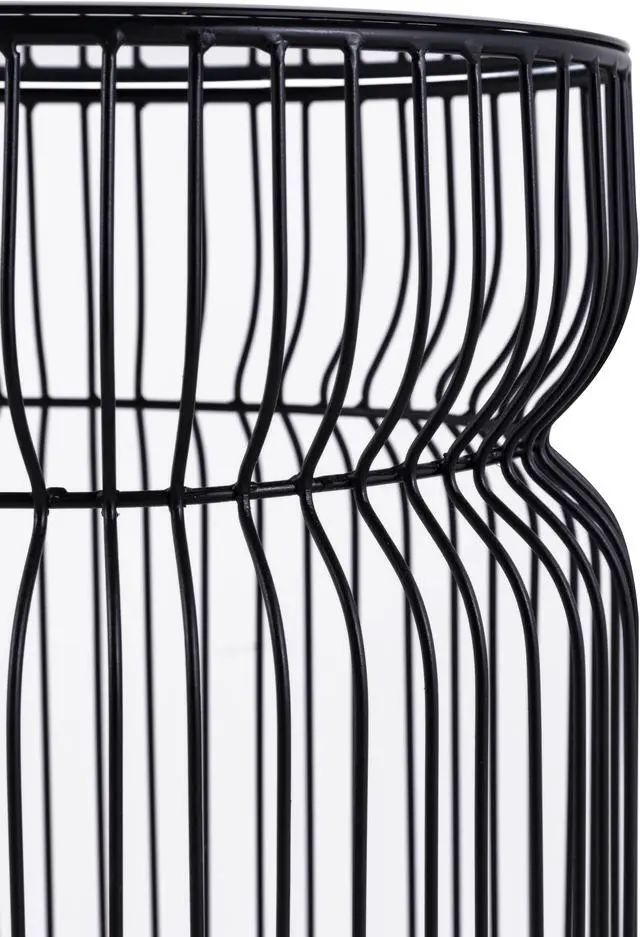 Alt view image 4 of 7 - ET901 Modern Contemporary Metal Nested base and Tinted tempered glass top material 21" Height End Table, Side Table for Living room, Black
