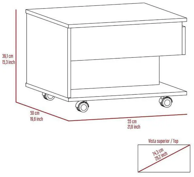 Alt view image 4 of 7 - Portland Lift Top Coffee Table
