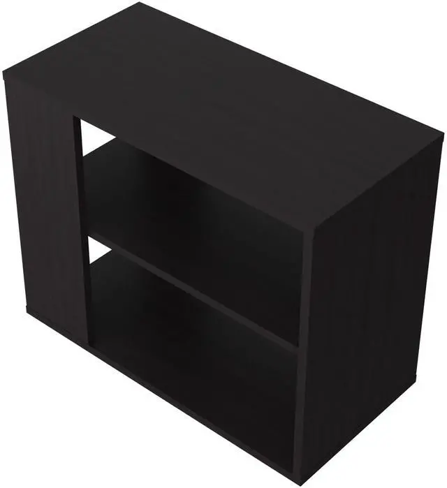Alt view image 5 of 7 - Rio Verde Side Table in Melamine with Open Storage, Wengue