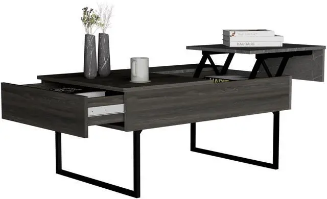Alt view image 4 of 7 - Lift Top Coffee Table 2 Dazza, One Drawer, Espresso / Onyx Finish